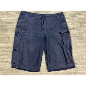 Ellos Pants Womens‎ 18 Blue Cargo Cotton Blend Casual Outdoor